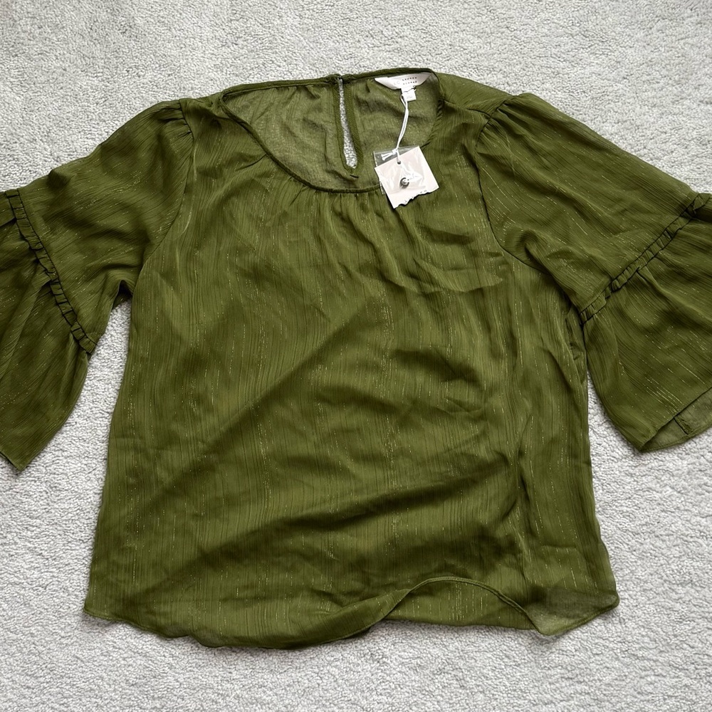 LC Lauren Conrad Olive Blouse